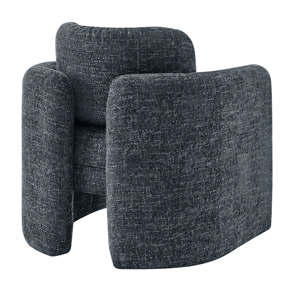 Deryll Chenille Accent Arm Chair - Grenada Charcoal - view 6