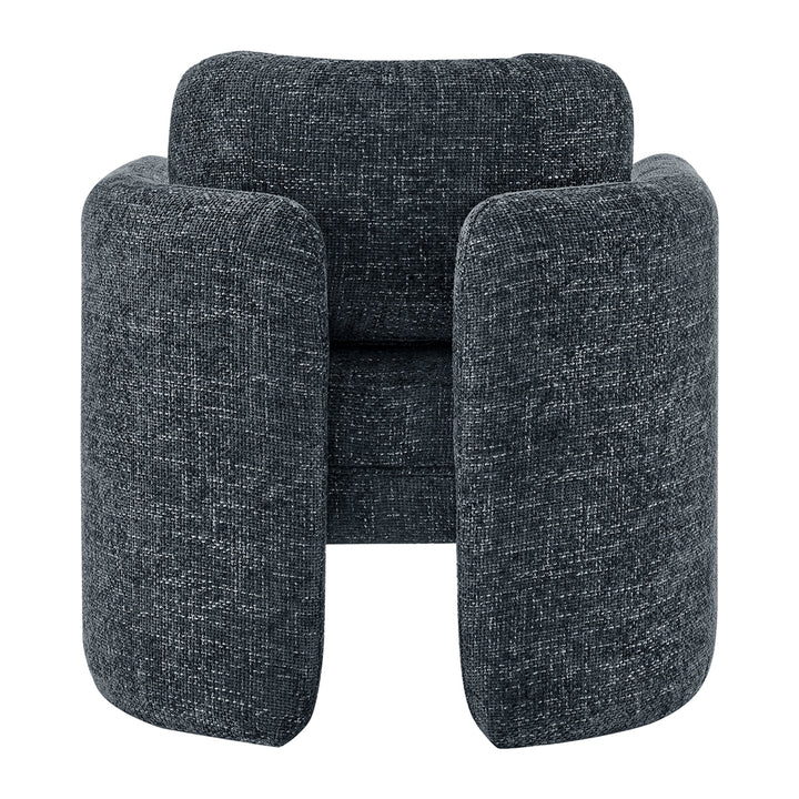 Deryll Chenille Accent Arm Chair - Grenada Charcoal - view 5