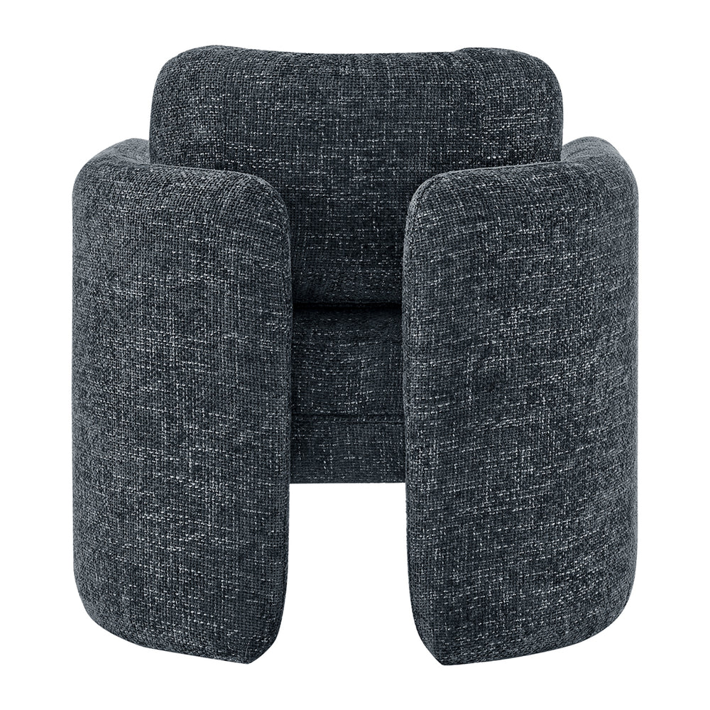 Deryll Chenille Accent Arm Chair - Grenada Charcoal - view 5