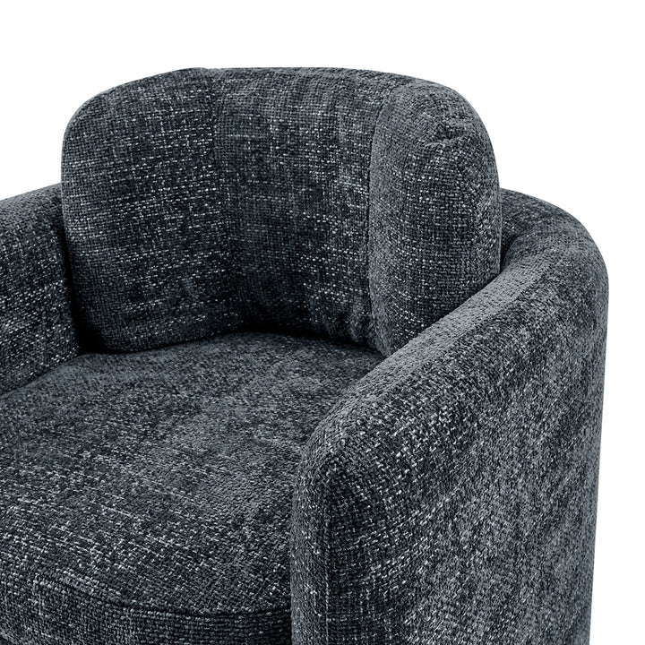 Deryll Chenille Accent Arm Chair - Grenada Charcoal - view 8