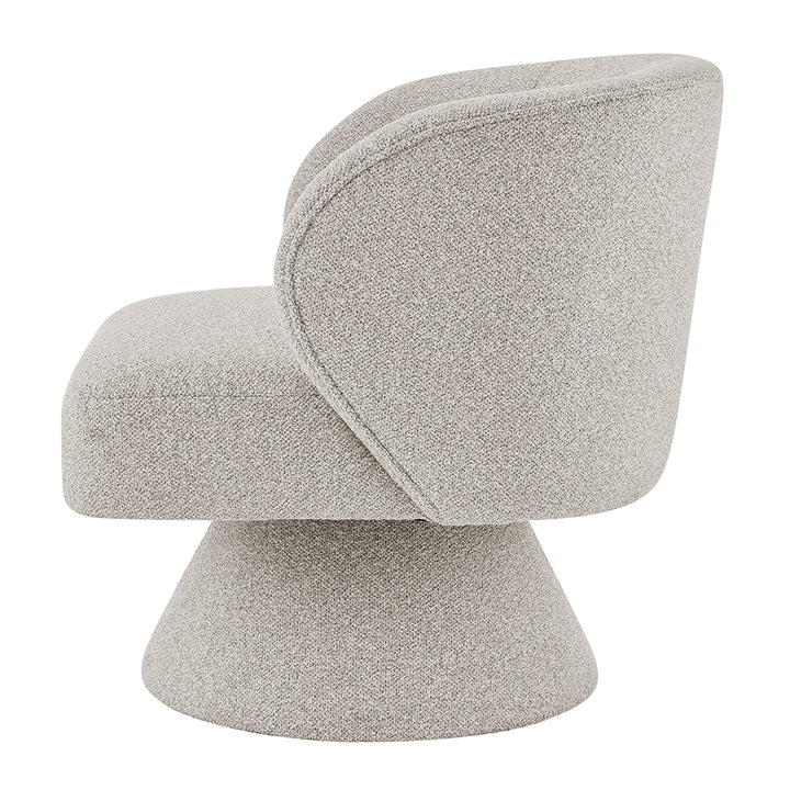 Jacinta Chenille Swivel Accent Chair - Horizon Gray - view 5