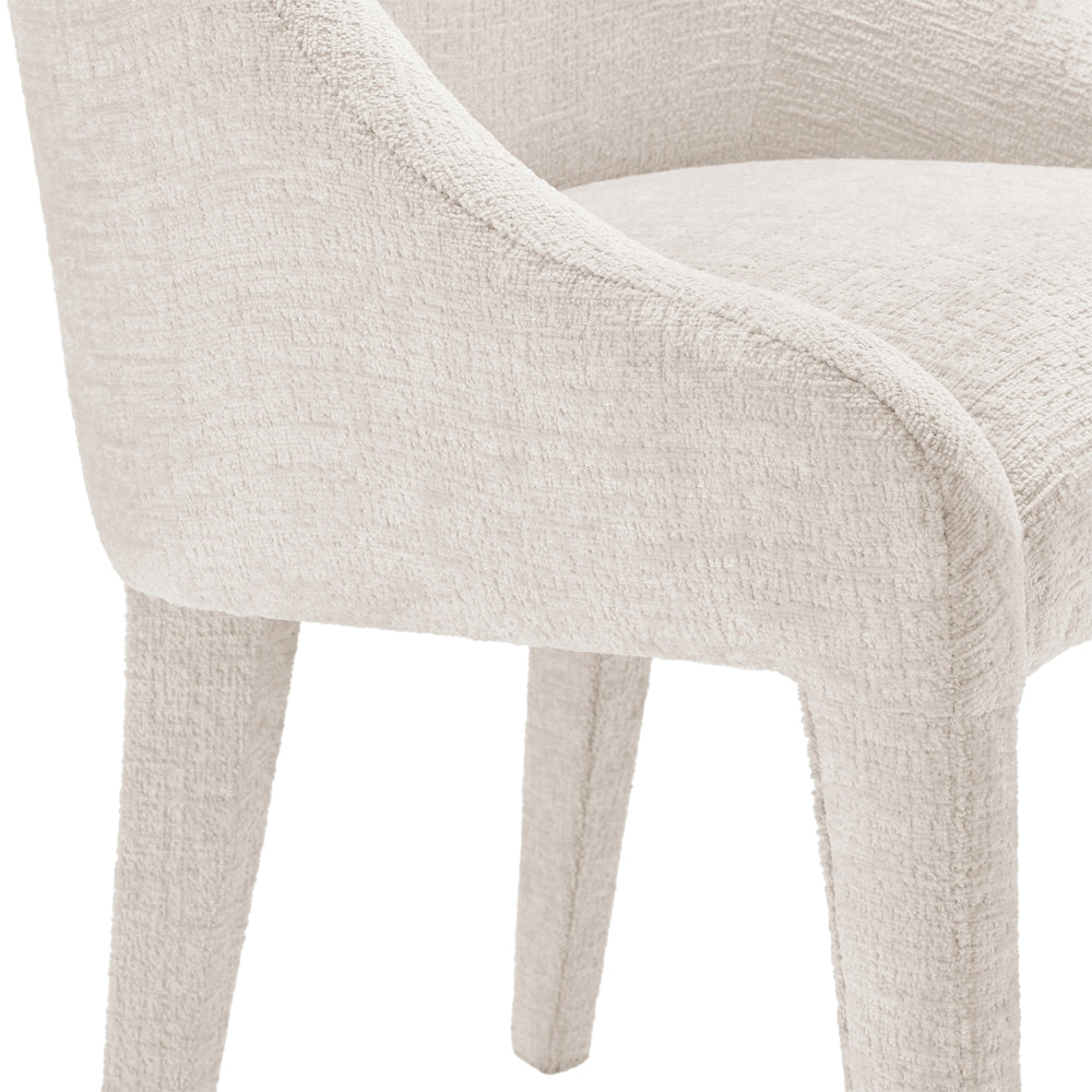 Stacy Chenille Dining Side Chair - Seville Beige - view 9