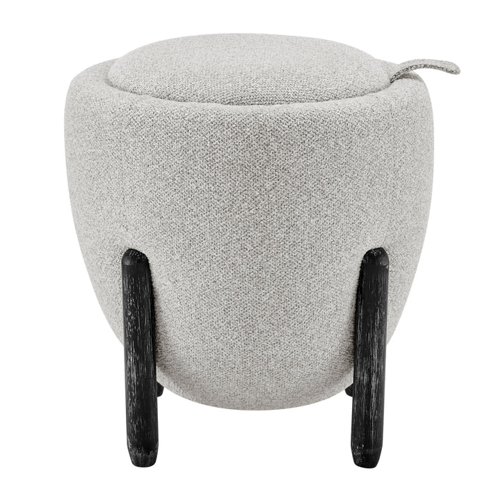 Murphy Chenille Storage Ottoman - Horizon Gray - view 5