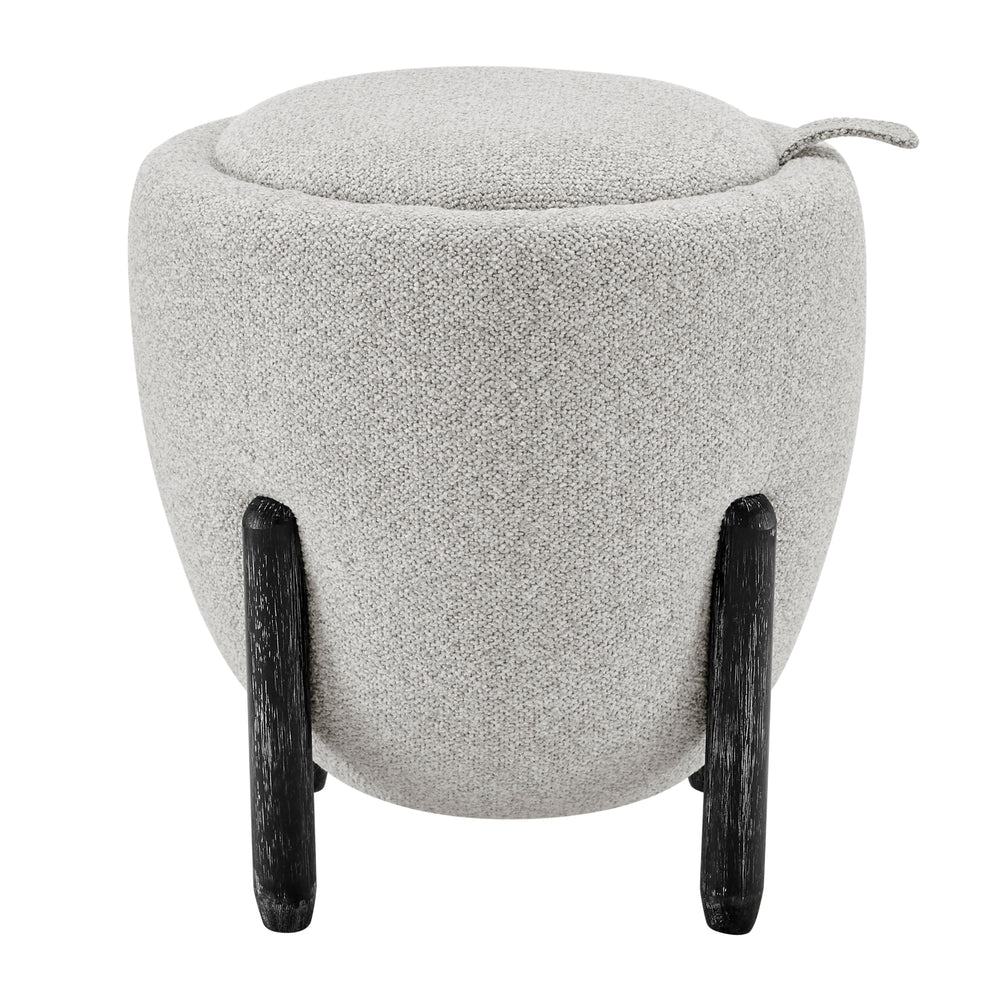 Murphy Chenille Storage Ottoman - Horizon Gray - view 5