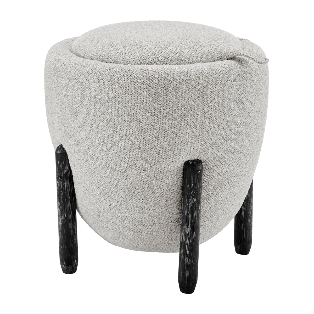Murphy Chenille Storage Ottoman - Horizon Gray