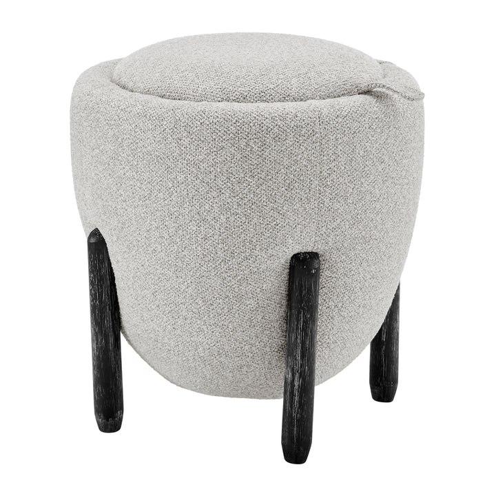 Murphy Chenille Storage Ottoman - Horizon Gray