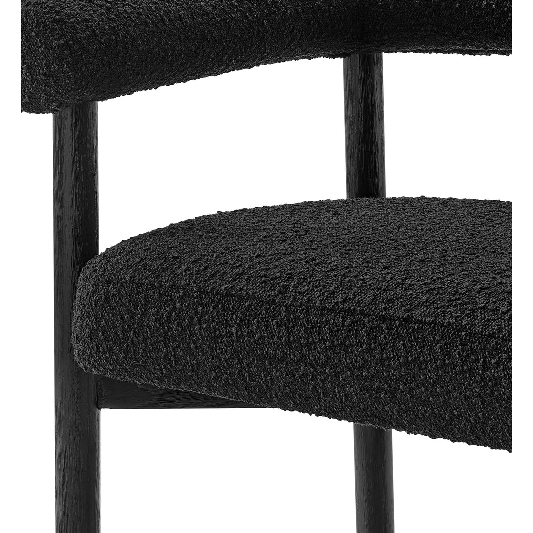 Keanu Boucle Counter Stool Black Legs - Stanton Black - view 10