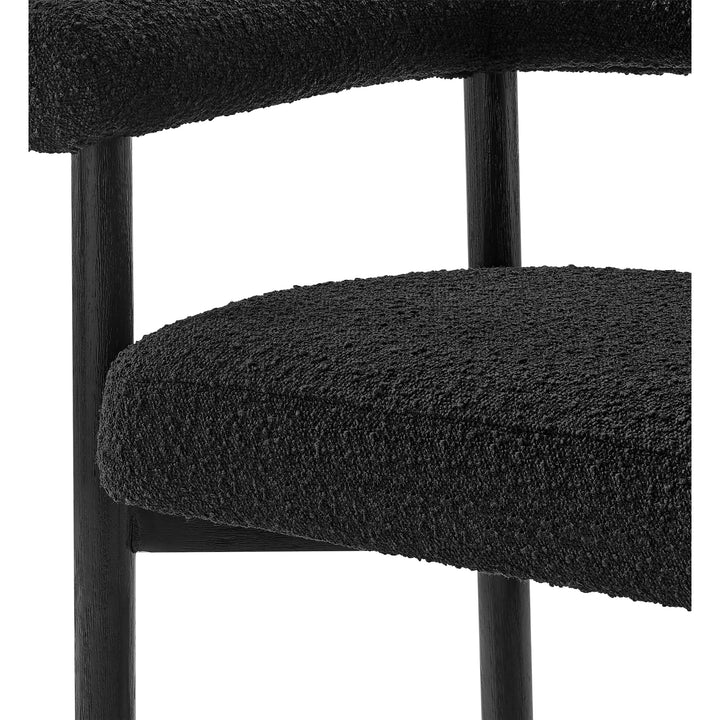 Keanu Boucle Counter Stool Black Legs - Stanton Black - view 10
