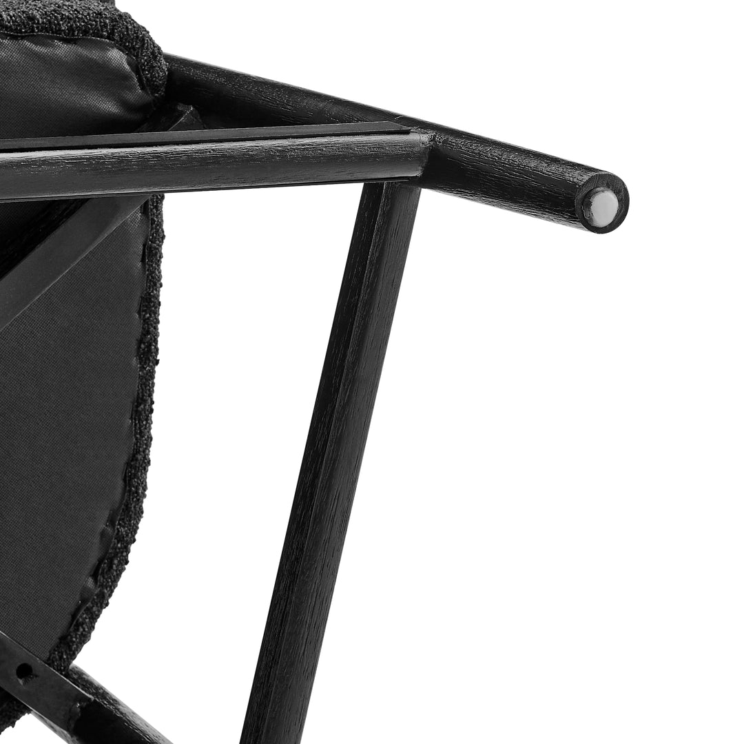 Keanu Boucle Counter Stool Black Legs - Stanton Black - view 12