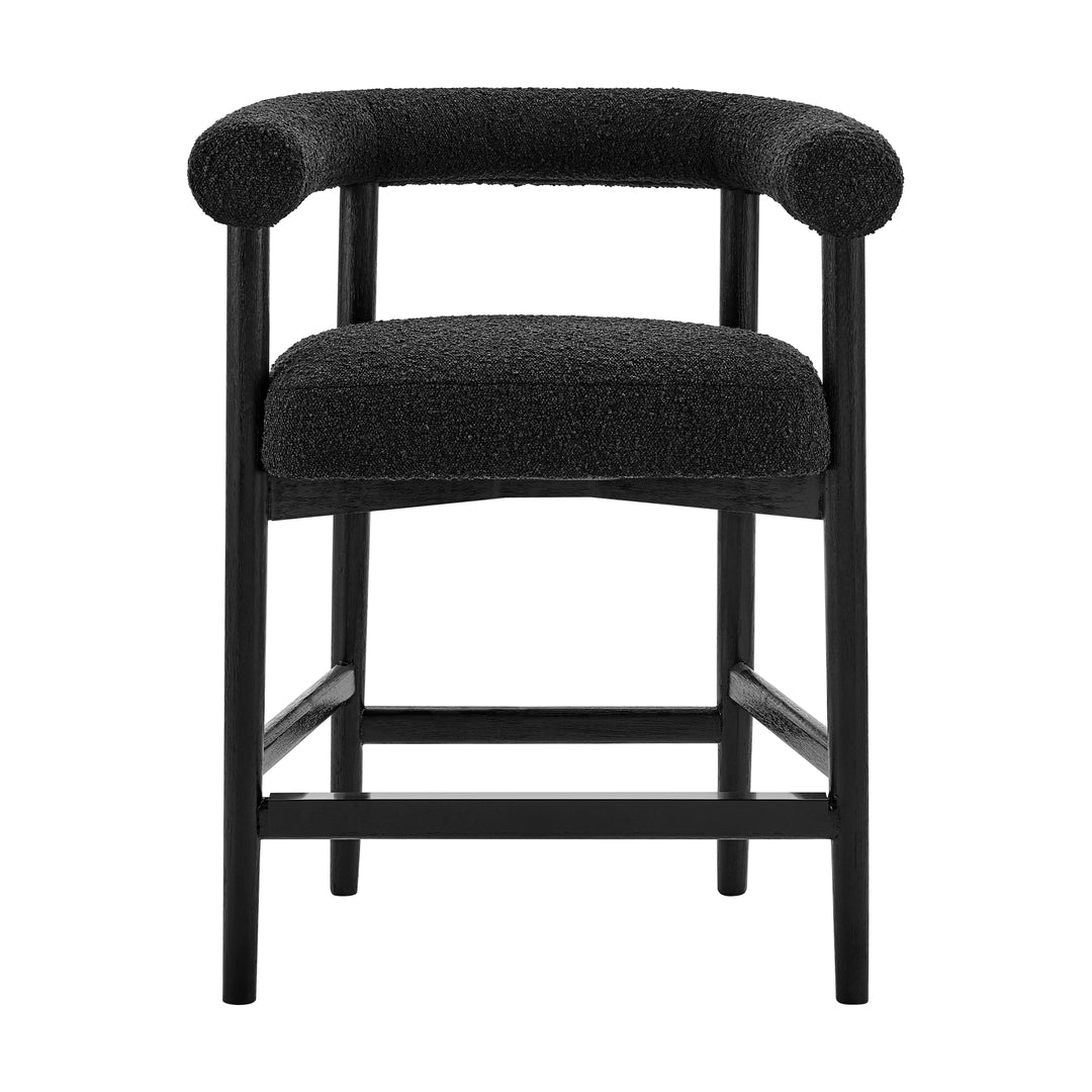 Keanu Boucle Counter Stool Black Legs - Stanton Black - view 4