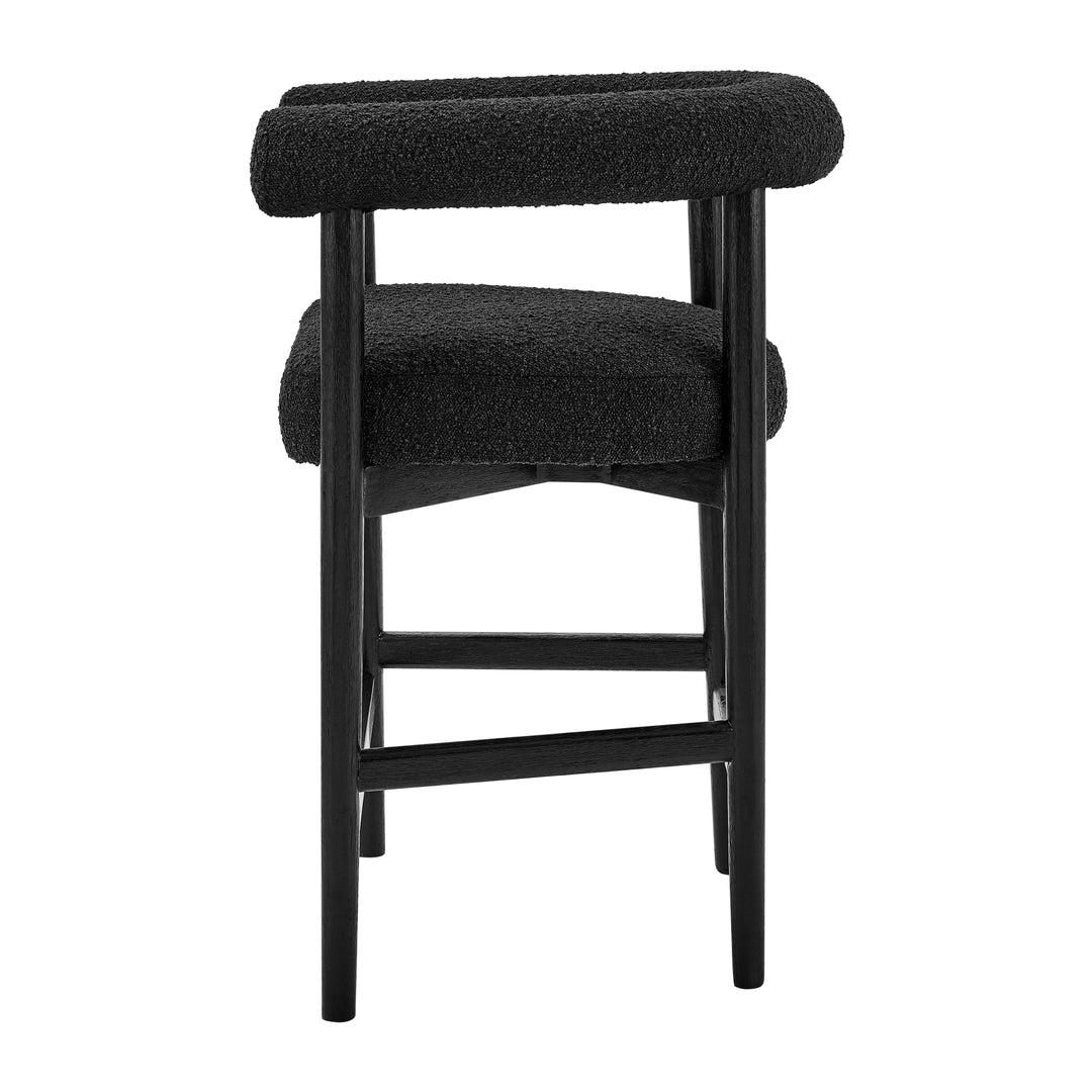 Keanu Boucle Counter Stool Black Legs - Stanton Black - view 5