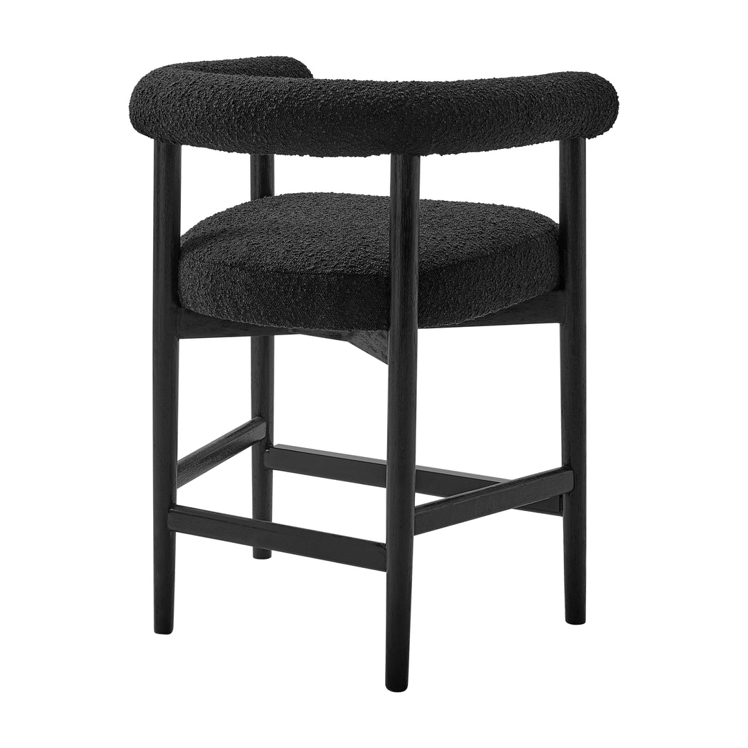 Keanu Boucle Counter Stool Black Legs - Stanton Black - view 7