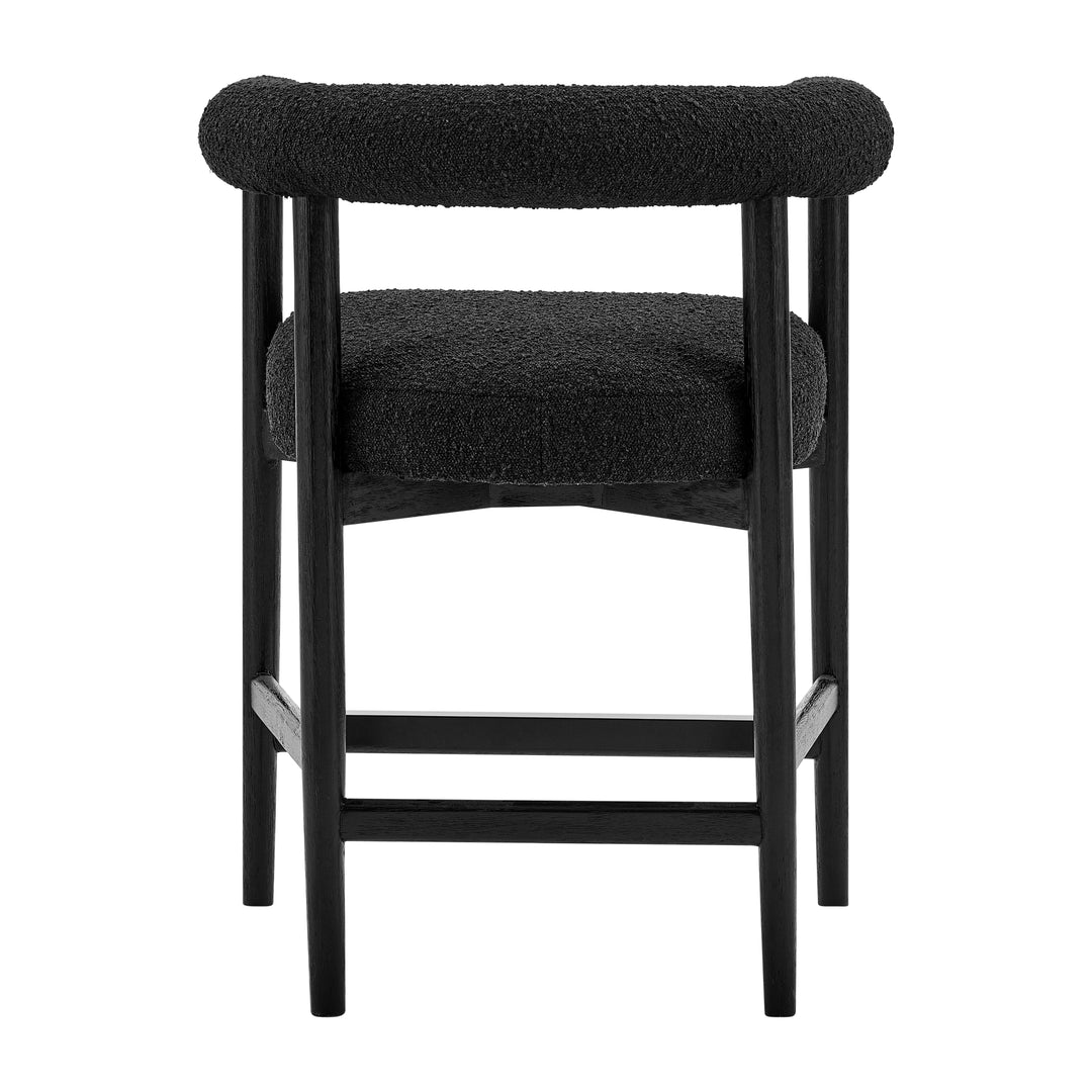 Keanu Boucle Counter Stool Black Legs - Stanton Black - view 6