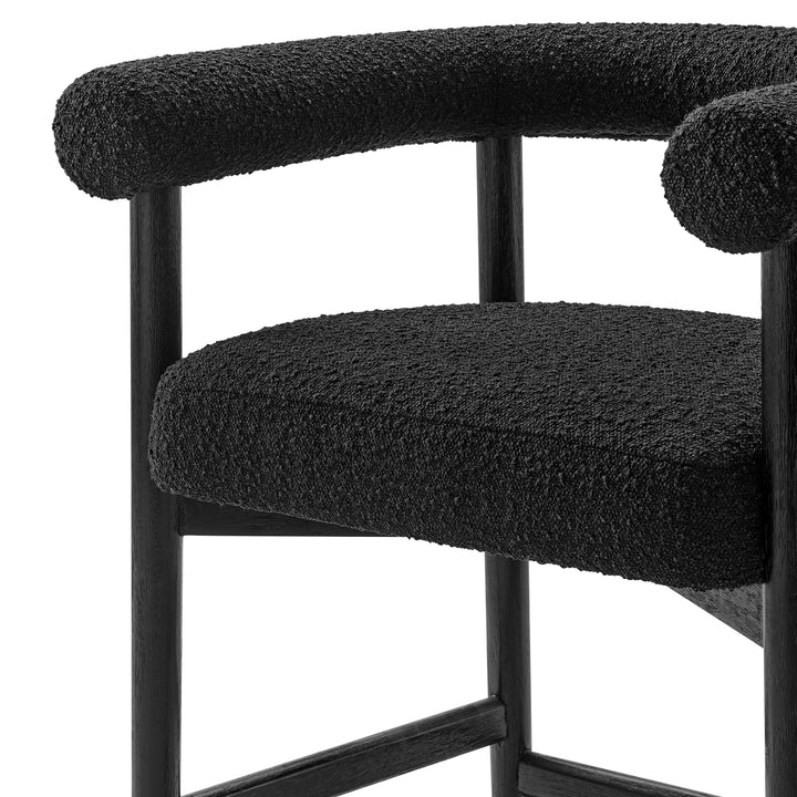 Keanu Boucle Counter Stool Black Legs - Stanton Black - view 9