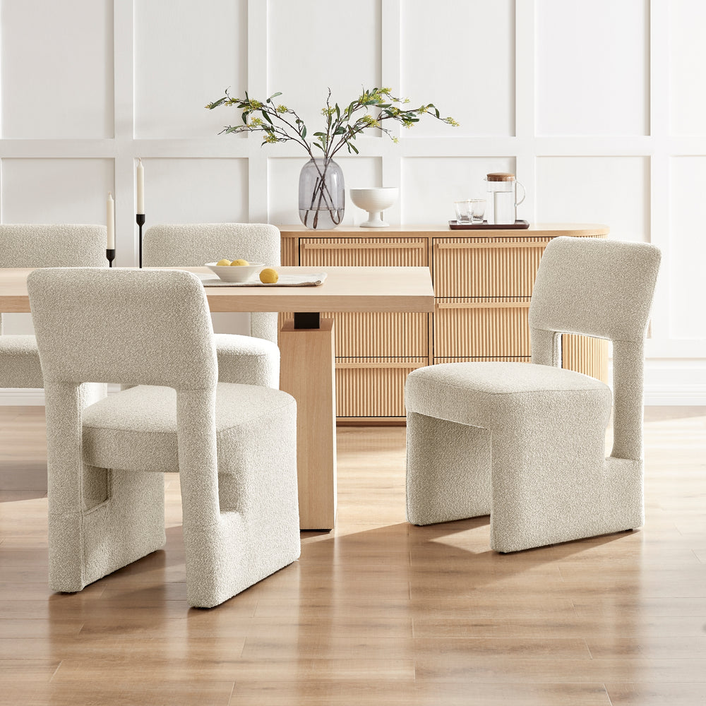 Willa Boucle Dining Side Chair - Milford Beige - view 3
