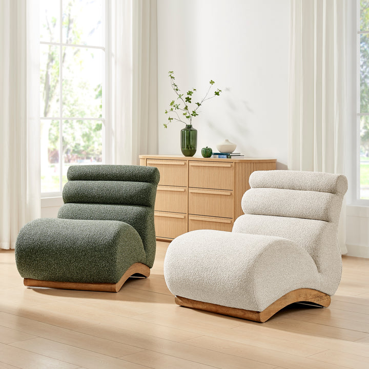 Lucius Boucle Accent Chair - Milford Beige - view 3