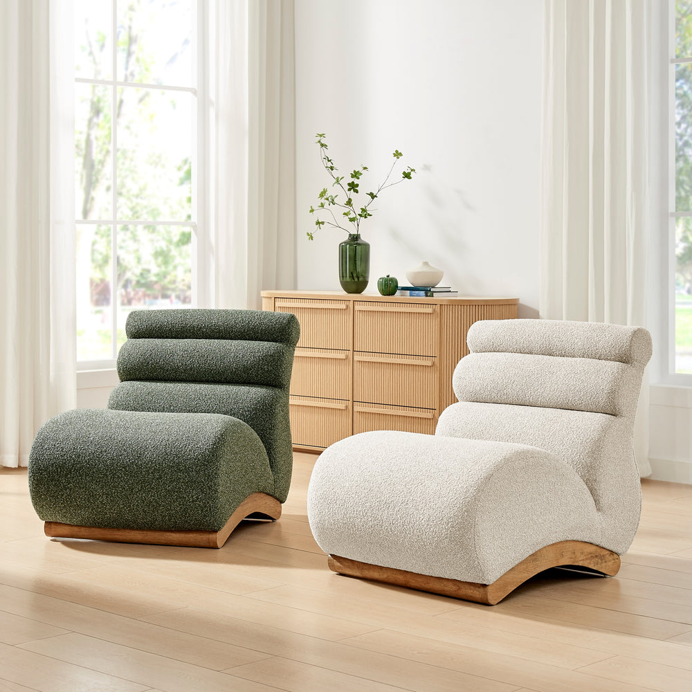 Lucius Boucle Accent Chair - Milford Beige - view 3