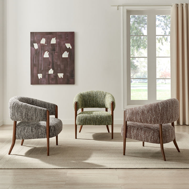 Mayla Boucle Accent Arm Chair - Dappled Rose Clay - view 3