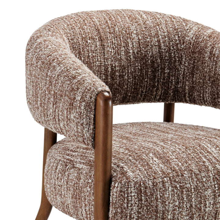 Mayla Boucle Accent Arm Chair - Dappled Rose Clay - view 9
