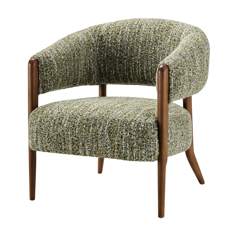 Mayla Boucle Accent Arm Chair - Dappled Mustard Gold