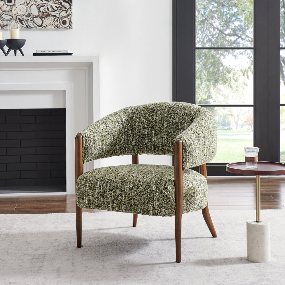 Mayla Boucle Accent Arm Chair - Dappled Mustard Gold - view 2