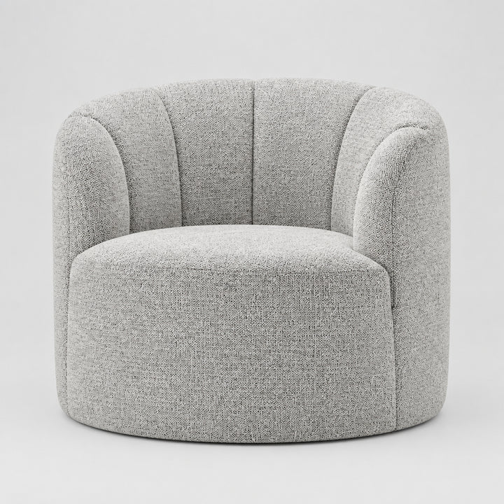 Elowen Chenille Swivel Accent Arm Chair - Heathered Cream