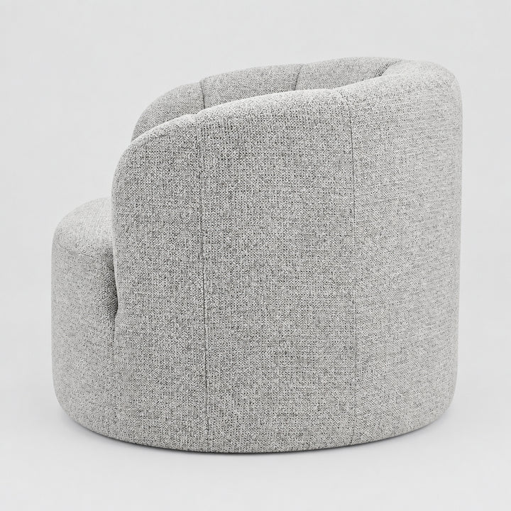 Elowen Chenille Swivel Accent Arm Chair - Heathered Cream - view 3