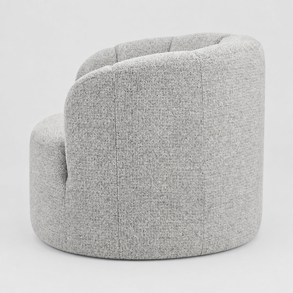 Elowen Chenille Swivel Accent Arm Chair - Heathered Cream - view 3