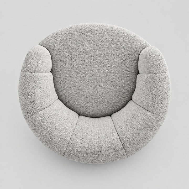 Elowen Chenille Swivel Accent Arm Chair - Heathered Cream - view 6