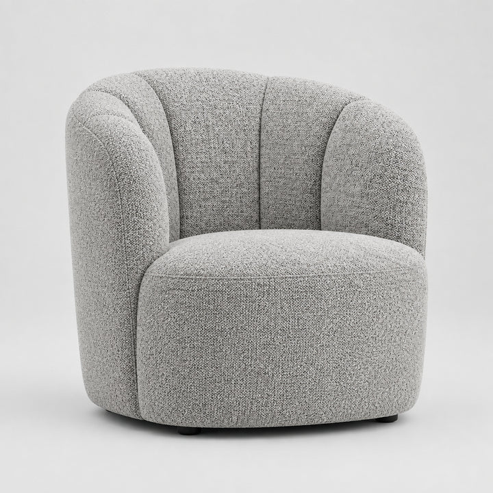 Elowen Chenille Swivel Accent Arm Chair - Heathered Cream - view 7