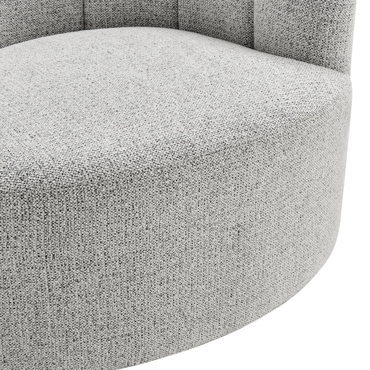 Elowen Chenille Swivel Accent Arm Chair - Heathered Cream - view 8