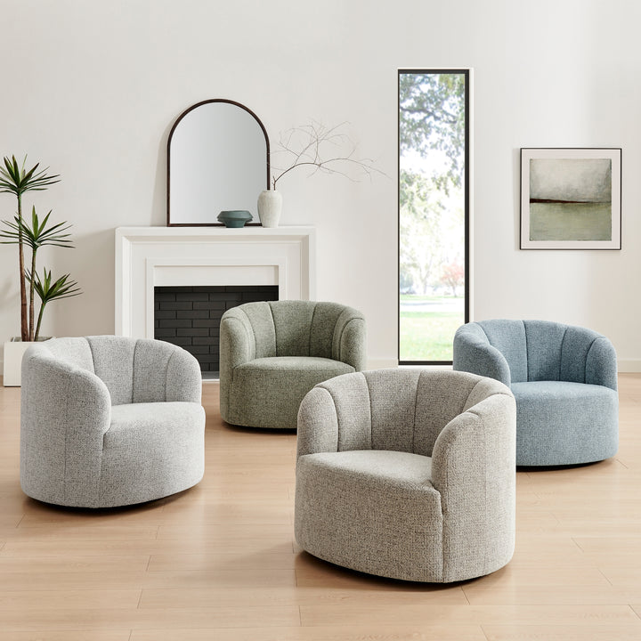 Elowen Chenille Swivel Accent Arm Chair - all colors