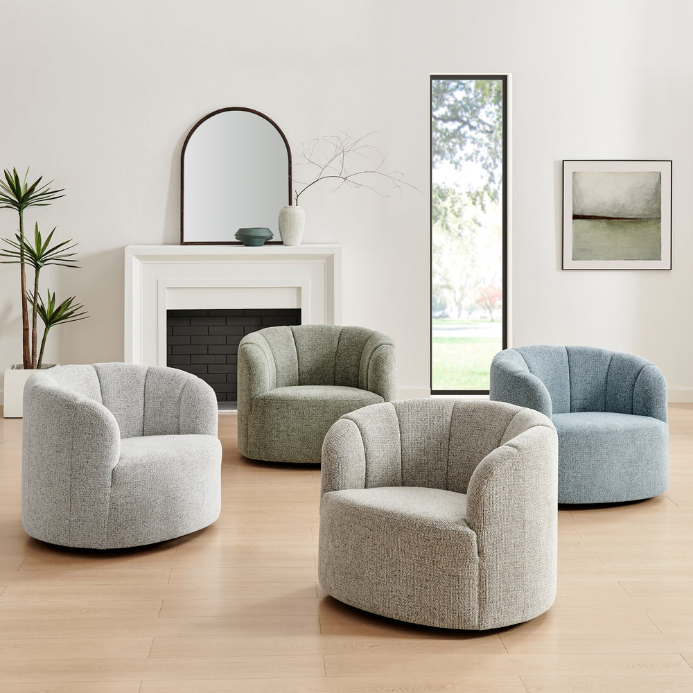 Elowen Chenille Swivel Accent Arm Chair - all colors
