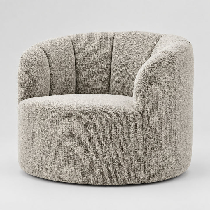 Elowen Chenille Swivel Accent Arm Chair - Heathered Taupe