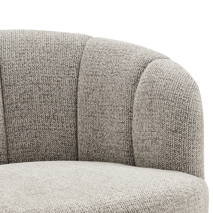 Elowen Chenille Swivel Accent Arm Chair - Heathered Taupe - view 7