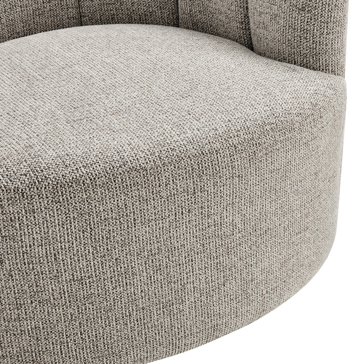 Elowen Chenille Swivel Accent Arm Chair - Heathered Taupe - view 8