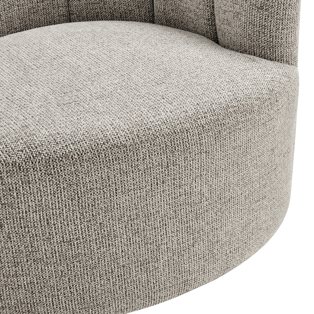 Elowen Chenille Swivel Accent Arm Chair - Heathered Taupe - view 8