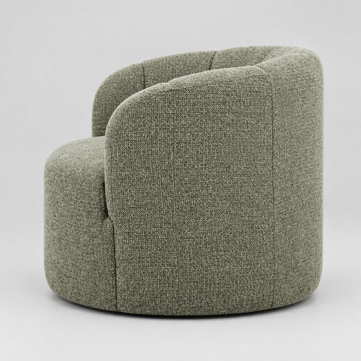 Elowen Chenille Swivel Accent Arm Chair - Heathered Olive - view 3
