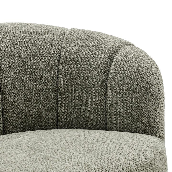 Elowen Chenille Swivel Accent Arm Chair - Heathered Olive - view 7