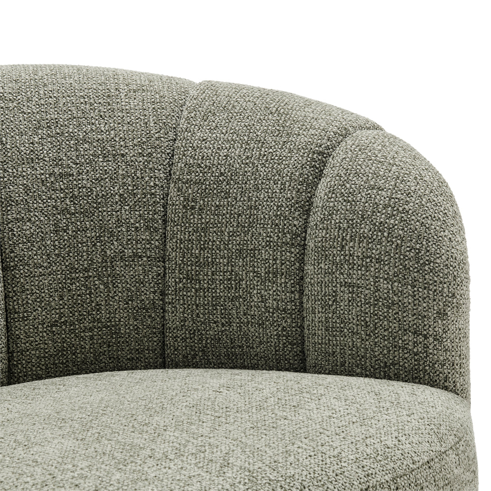 Elowen Chenille Swivel Accent Arm Chair - Heathered Olive - view 7