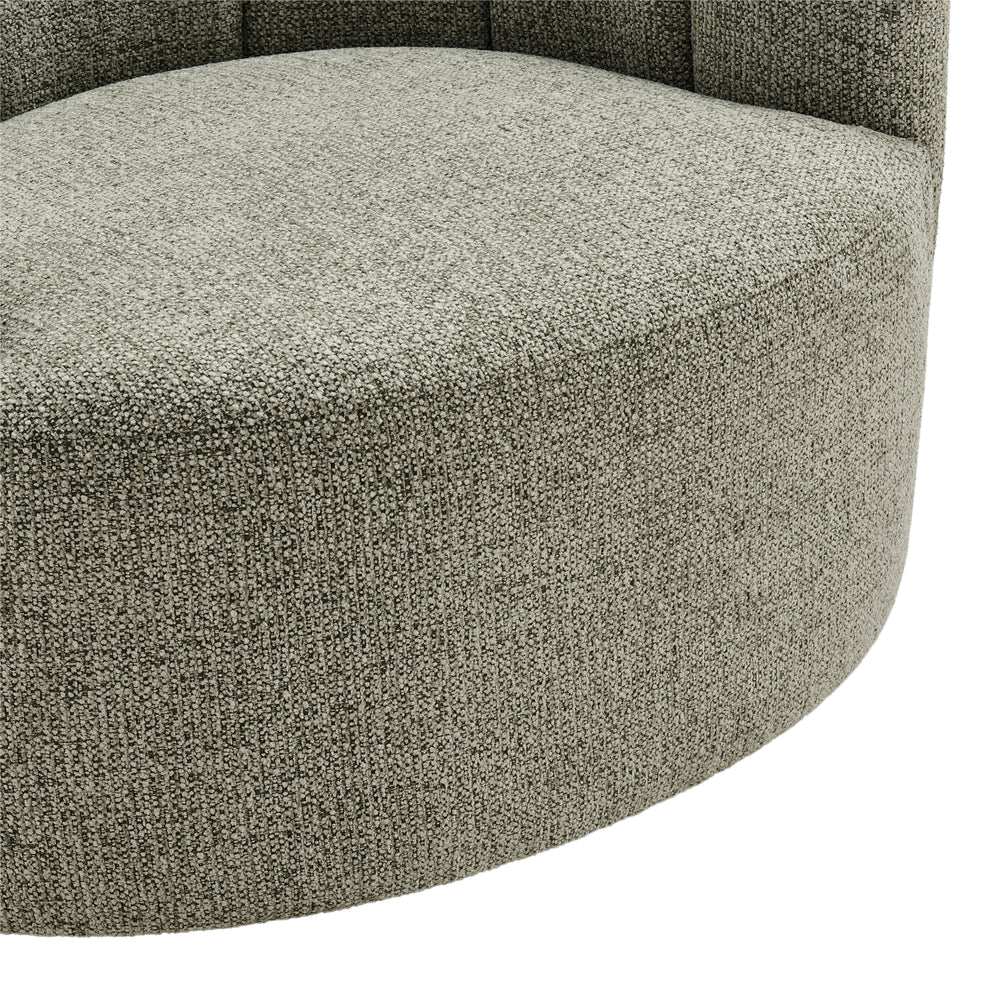 Elowen Chenille Swivel Accent Arm Chair - Heathered Olive - view 8