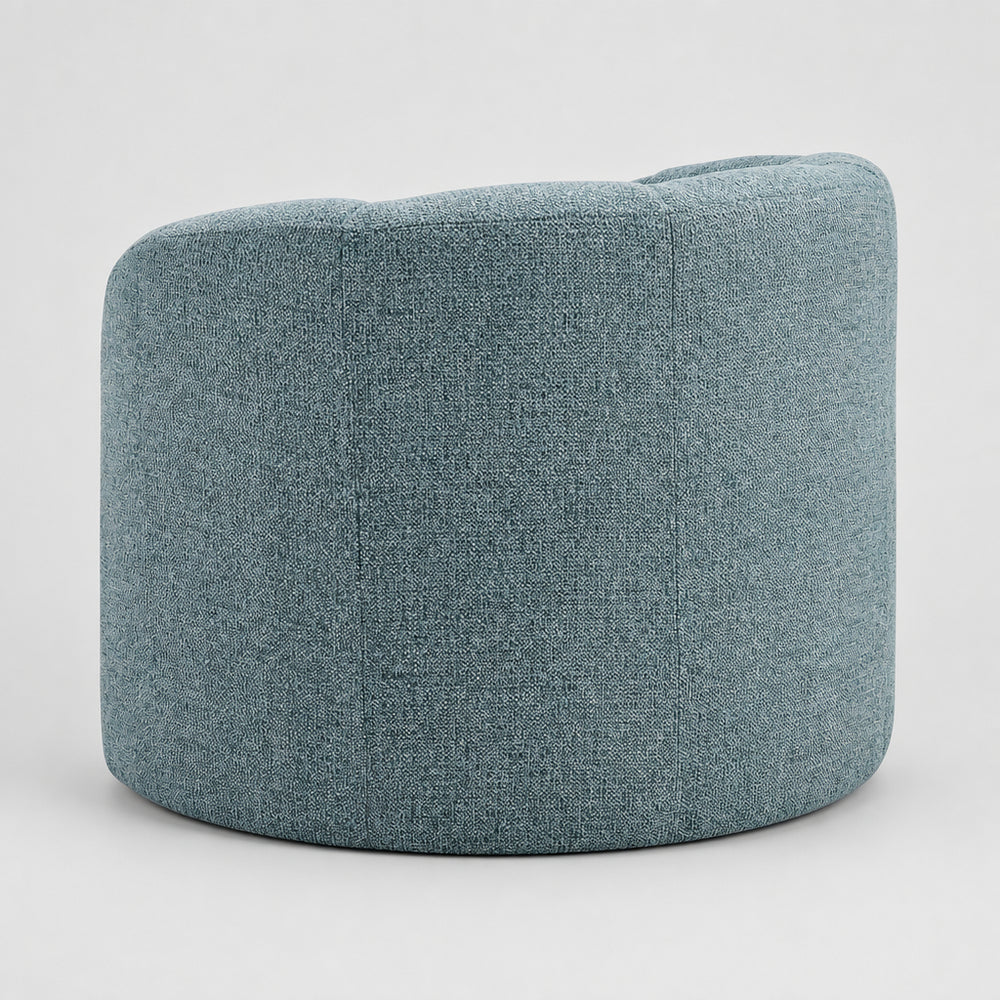 Elowen Chenille Swivel Accent Arm Chair - Heathered Blue - view 4