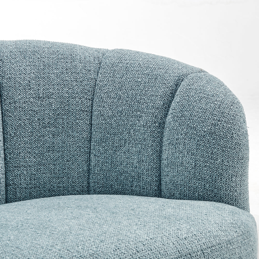 Elowen Chenille Swivel Accent Arm Chair - Heathered Blue - view 7