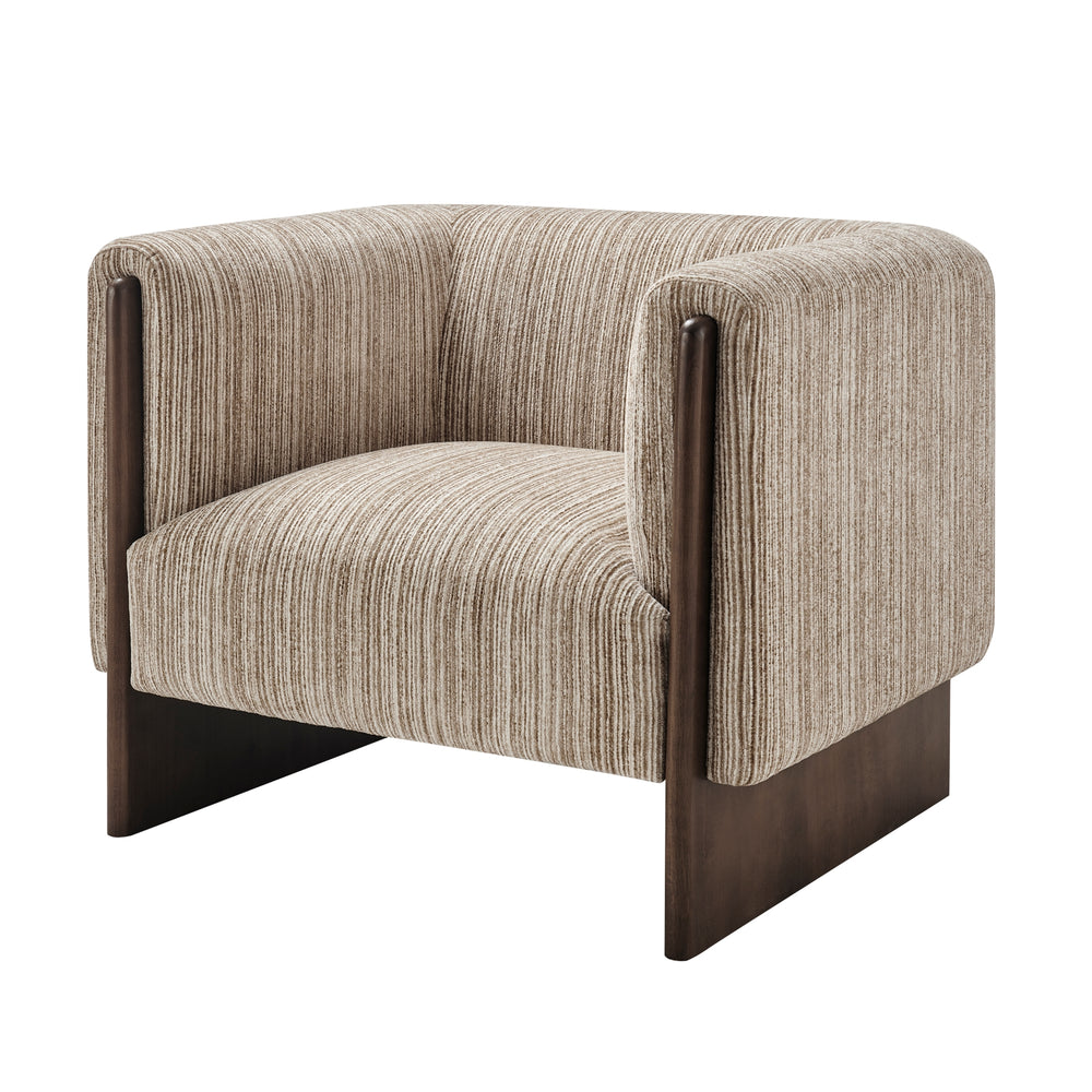 Daxon Chenille Accent Arm Chair - Stria Sand