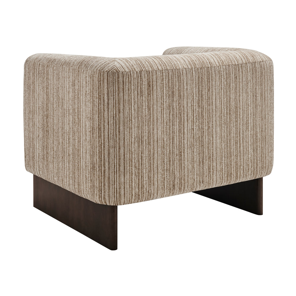 Daxon Chenille Accent Arm Chair - Stria Sand - view 8
