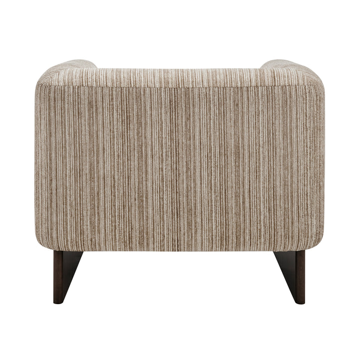 Daxon Chenille Accent Arm Chair - Stria Sand - view 7