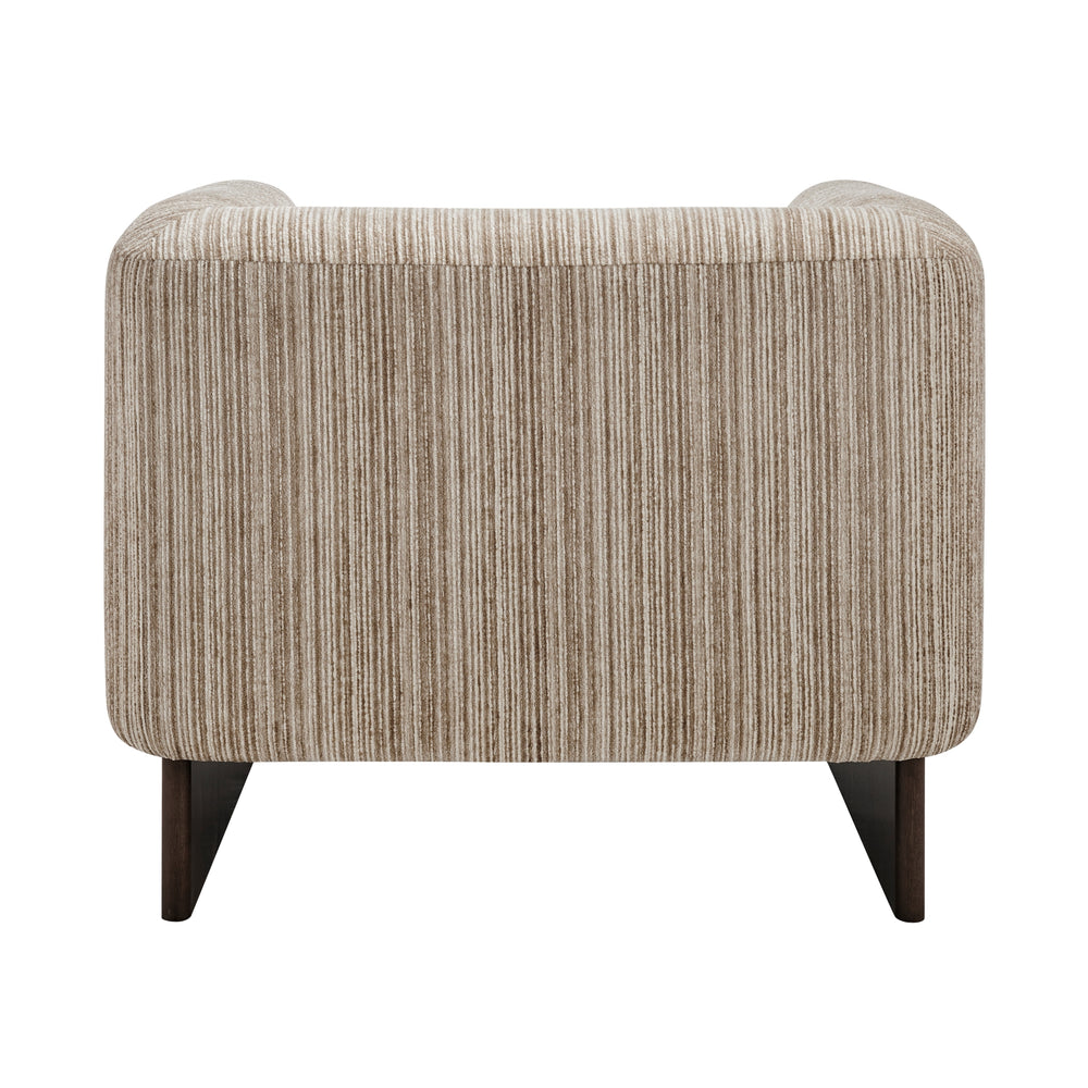 Daxon Chenille Accent Arm Chair - Stria Sand - view 7