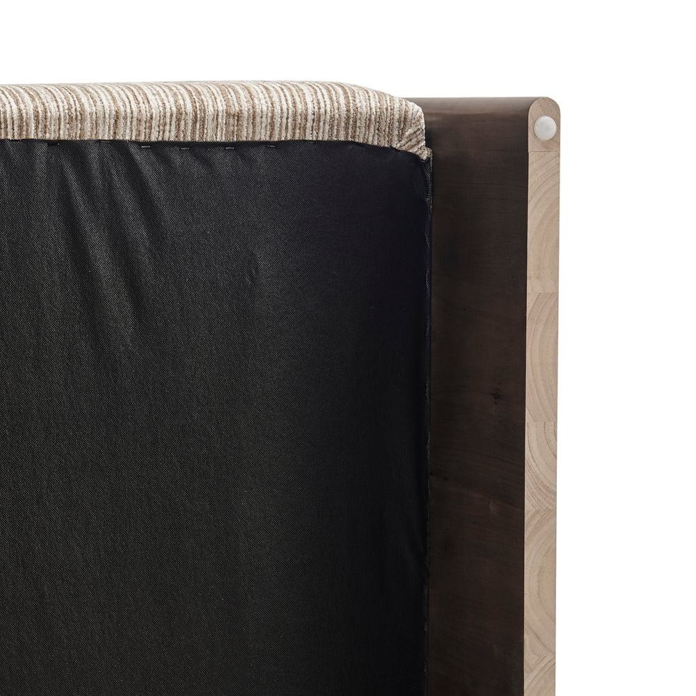 Daxon Chenille Accent Arm Chair - Stria Sand - view 13