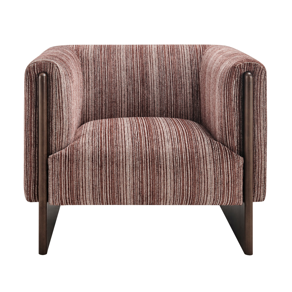 Daxon Chenille Accent Arm Chair - Stria Auburn - view 5