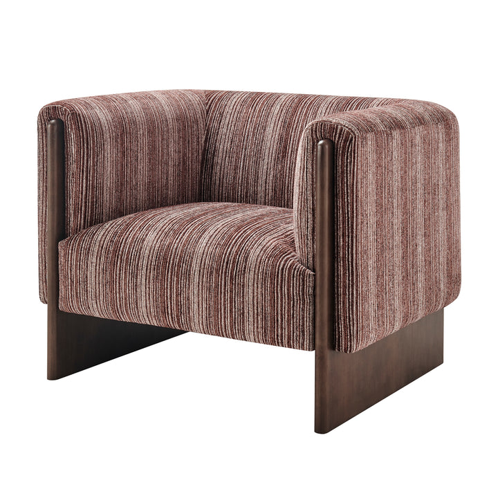 Daxon Chenille Accent Arm Chair - Stria Auburn